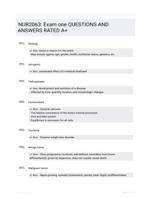 NUR2063: Exam one QUESTIONS AND ANSWERS RATED A+