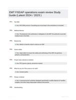 EMT FISDAP operations exam review Study Guide (Latest 2024 / 2025 )