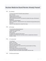 Nuclear Medicine Board Review Study Guide Questions and Correct Answers