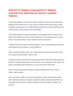 2024 NCCT Medical Assistant)NCCT Medical Assistant Test: Questions & Answers: Updated Solution