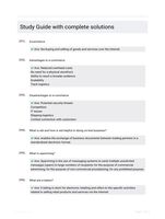 Study Guide with complete solutions