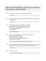 2MT3 MIDTERM, MUSIC 2MT3 Exam Questions and Answers Latest updated