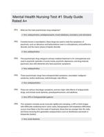 Mental Health Nursing-Test #1 Study Guide Rated A+