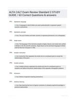 ALTA CALT Exam Review Standard 2 STUDY GUIDE / 63 Correct Questions & answers
