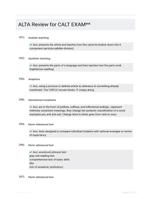 ALTA Review for CALT EXAM**