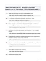 Massachusetts MAP Certification Pretest Questions |96 Questions| With Correct Answers.