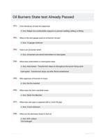 Oil Burners State test Already Passed
