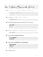 Care Final Exam - Questions & Solutions