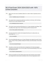 BLS Final Exam 2024 2024/2025 with 100% correct answers