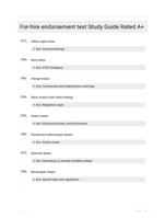 For-hire endorsement test Study Guide Rated A+