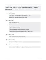 AMDUCA & ELDU |29 Questions| With Correct Answers.