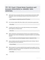 ITE 152: Exam 2 Study Notes Questions and Answers 2024/2025( A+ GRADED 100% VERIFIED).