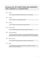 All terms AIC 301 QUESTIONS AND ANSWERS 100% VERIFIED A+ GUARANTEED