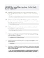 NR328 Med-surg Pharmacology Evolve Study Guide Graded A+