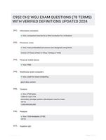 C952 CH2 WGU EXAM QUESTIONS (78 TERMS) WITH VERIFIED DEFINITIONS UPDATED 2024