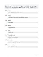 MCAT: IR spectroscopy Study Guide Graded A+