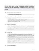 CSTU 101- Quiz 5-Chp 13 EXAM QUESTIONS (16 TERMS) WITH VERIFIED DEFINITIONS UPDATED 2024