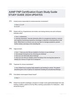 AANP FNP Certification Exam Study Guide STUDY GUIDE 2024 UPDATES