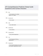 ATI Comprehensive Predictor Study Guide Questions and Correct Answers