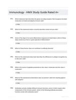 Immunology - HMX Study Guide Rated A+