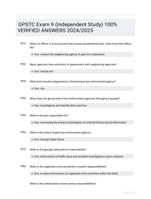 GPSTC Exam 9 (Independent Study) 100% VERIFIED ANSWERS  2024/2025