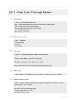 6311 - Final Exam Thorough Review