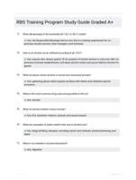 RBS Training Program Study Guide Graded A+