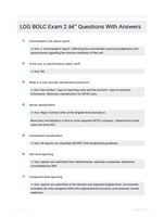 LOG BOLC Exam 2 - Questions With Answers
