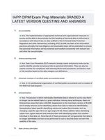 IAPP CIPM Exam Prep Materials GRADED A LATEST  VERSION QUESTINS AND ANSWERS