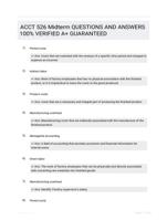 ACCT 526 Midterm QUESTIONS AND ANSWERS 100% VERIFIED A+ GUARANTEED