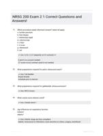 NRSG 200 Exam 2 1 Correct Questions and Answers!