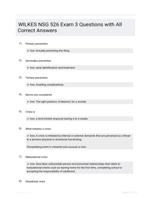 WILKES NSG 526 Exam 3 Questions with All Correct Answers