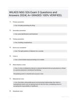 WILKES NSG 526 Exam 3 Questions and Answers 2024( A+ GRADED 100% VERIFIED).