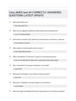 Cars AMES test 44 CORRECTLY ANSWERED QUESTIONS LATEST UPDATE