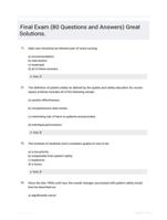 Final Exam (80 Questions and Answers) Great Solutions.