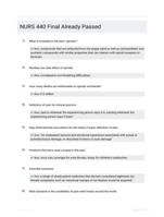 NURS 440 Final Already Passed