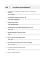 LRA 211 - radiology Already Passed