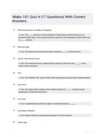 Mako 101 Quiz 4 |17 Questions| With Correct Answers.