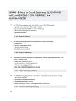 BOMI - Ethics is Good Business QUESTIONS AND ANSWERS 100% VERIFIED A+ GUARANTEED