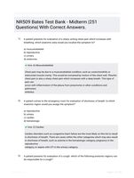 NR509 Bates Test Bank - Midterm |251 Questions| With Correct Answers.