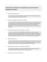 Chick-Fil-A Interview Questions and Answers Already Passed