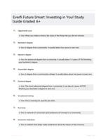 Everfi Future Smart: Investing in You! Study Guide Graded A+