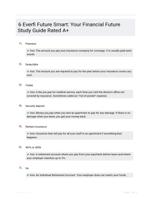 6 Everfi Future Smart: Your Financial Future Study Guide Rated A+