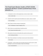 TCI Final Exam Review Guide LATEST  EXAM SESSION NEWEST EXAM GUARANTEED PASS GRADED A+