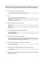 UPTP Exam 3 Questions With Correct Answers.
