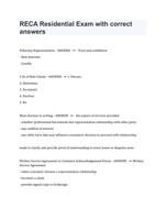 RECA Residential Exam with correct answers