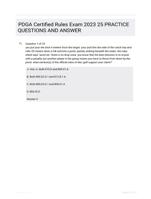 PDGA Certified Rules Exam 2023 25 PRACTICE QUESTIONS AND ANSWER
