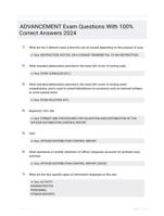ADVANCEMENT EXAM-BEST EXAM PACK FOR 2024 REVIEW