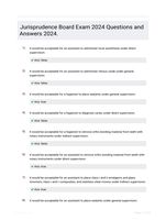 Jurisprudence Board Exam 2024 Questions and Answers 2024.