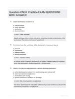 Question CNOR Practice EXAM QUESTIONS WITH ANSWER